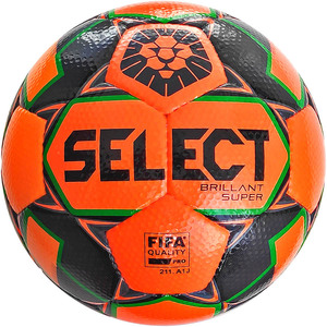 Мяч футбольный Select Brillant Super Fifa PFL (015) №5 Orange-Black-Green (3615946169).Доставка ~ 1-3 дня