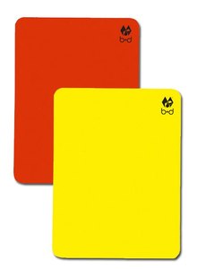 Карточки для арбитра (желтая, красная)